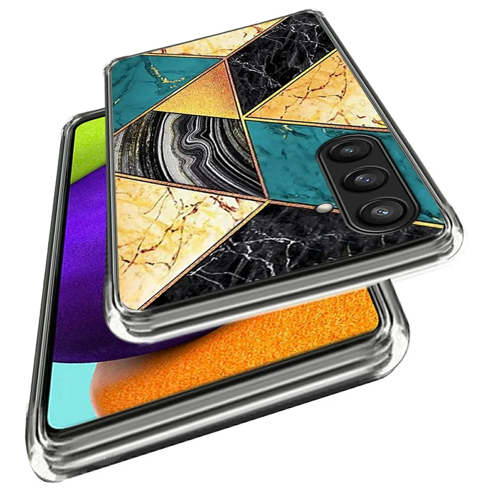 For Samsung Galaxy S24 FE Case Pattern Printing TPU Phone Back Cover - Splicing Marble - 2