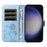 For Samsung Galaxy S25+ / S24+ Leather Case Wallet Phone Cover Dandelion Imprint - Sky Blue - 2