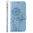 For Samsung Galaxy S25+ / S24+ Leather Case Wallet Phone Cover Dandelion Imprint - Sky Blue - 7