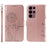For Samsung Galaxy S23 Ultra Leather Case Wallet Phone Cover Dandelion Imprint - Rose Gold - 1