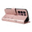 For Samsung Galaxy S23 Ultra Leather Case Wallet Phone Cover Dandelion Imprint - Rose Gold - 4
