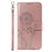 For Samsung Galaxy S23 Ultra Leather Case Wallet Phone Cover Dandelion Imprint - Rose Gold - 7