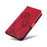 For iPhone 16 Plus Leather Case Wallet Phone Cover Dandelion Imprint - Red - 6