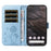 For Google Pixel 7a Leather Case Wallet Phone Cover Dandelion Imprint - Sky Blue - 2