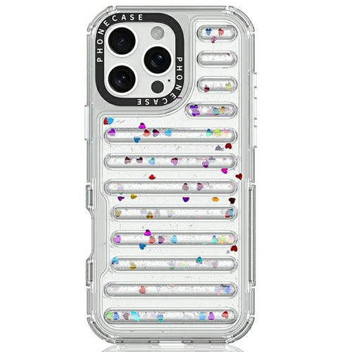 For iPhone 16 Pro Case Capsule Glitter PC + TPU Phone Protective Cover - Sequins - 1