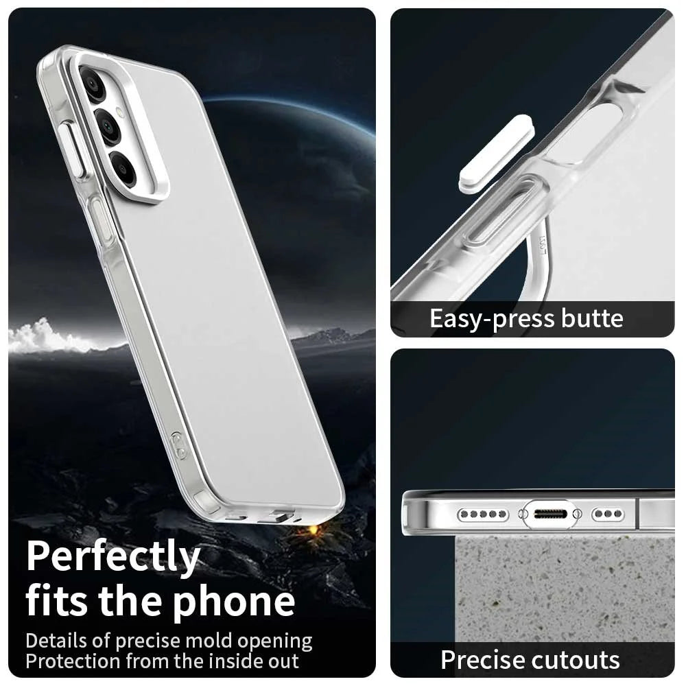For Samsung Galaxy A36 5G / A56 5G Case PC+TPU+PET Matte Anti-Drop Phone Back Cover - White - 3