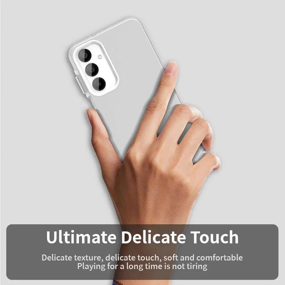 For Samsung Galaxy A36 5G / A56 5G Case PC+TPU+PET Matte Anti-Drop Phone Back Cover - White - 5