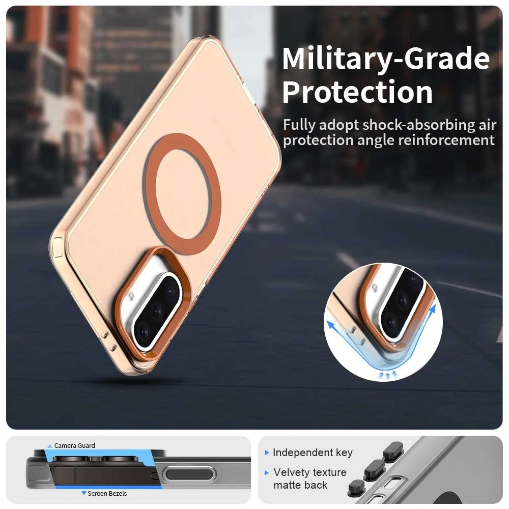 For Samsung Galaxy A36 5G / A56 5G Magnetic Case PC+TPU+PET Anti-Drop Phone Cover - Orange - 2