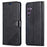 AZNS For Samsung Galaxy S24+ Case Anti-Scratch PU Leather Stand Wallet Phone Cover - Black - 1