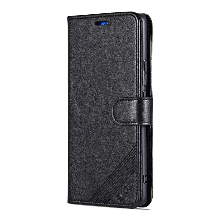 AZNS For Samsung Galaxy S24+ Case Anti-Scratch PU Leather Stand Wallet Phone Cover - Black - 7