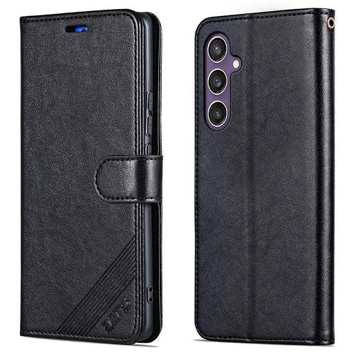 AZNS For Samsung Galaxy A35 5G Case Anti-Scratch PU Leather Stand Wallet Phone Cover - Blue - 1