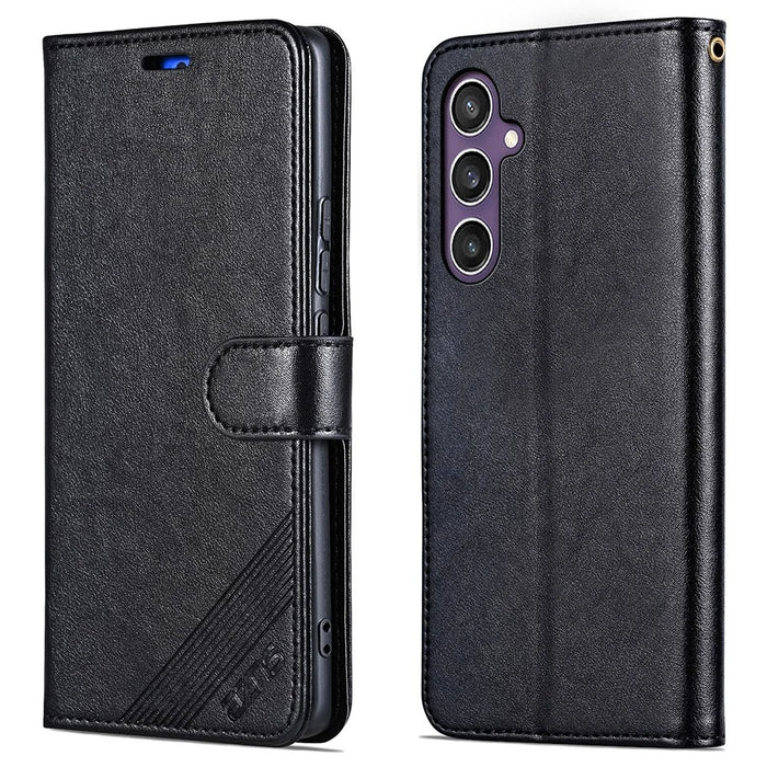 AZNS For Samsung Galaxy A35 5G Case Anti-Scratch PU Leather Stand Wallet Phone Cover - Blue - 1