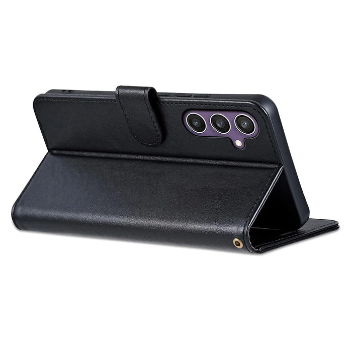 AZNS For Samsung Galaxy A35 5G Case Anti-Scratch PU Leather Stand Wallet Phone Cover - Blue - 4