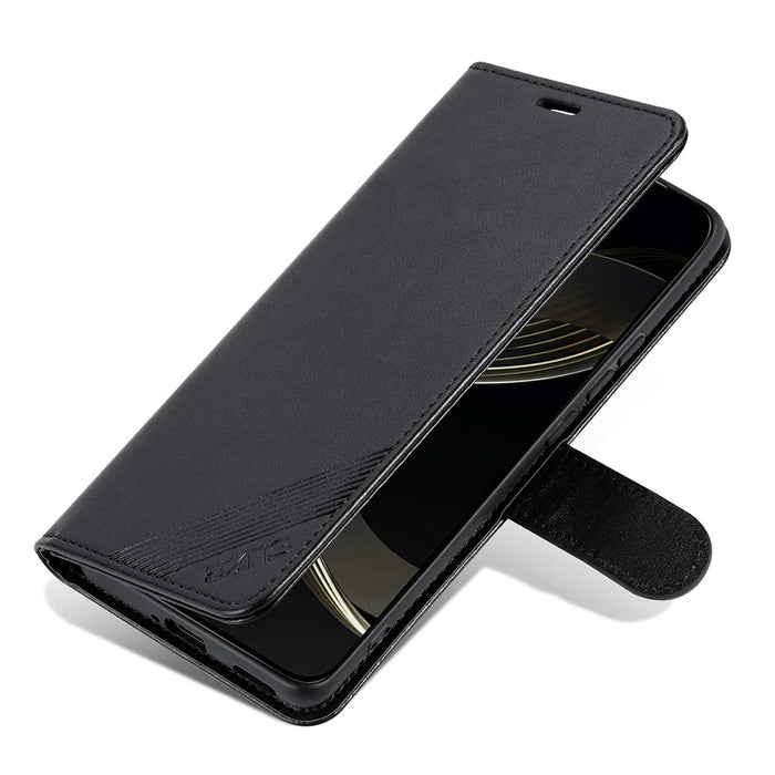 AZNS For Samsung Galaxy A35 5G Case Anti-Scratch PU Leather Stand Wallet Phone Cover - Blue - 6