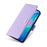 For Google Pixel 8 Pro Leather Wallet Case RFID Blocking Stand Cover with Hand Strap - Purple - 4