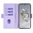 For OnePlus 12 5G Leather Wallet Case RFID Blocking Stand Cover with Hand Strap - Purple - 2