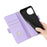 For OnePlus 12 5G Leather Wallet Case RFID Blocking Stand Cover with Hand Strap - Purple - 5