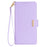For OnePlus 12 5G Leather Wallet Case RFID Blocking Stand Cover with Hand Strap - Purple - 6