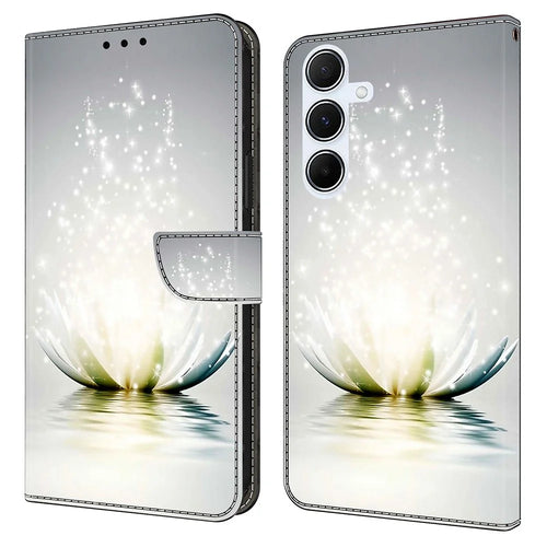 For Samsung Galaxy A16 5G  /  4G Case 3D Pattern PU Leather Wallet Phone Cover with Stand - Lotus - 1