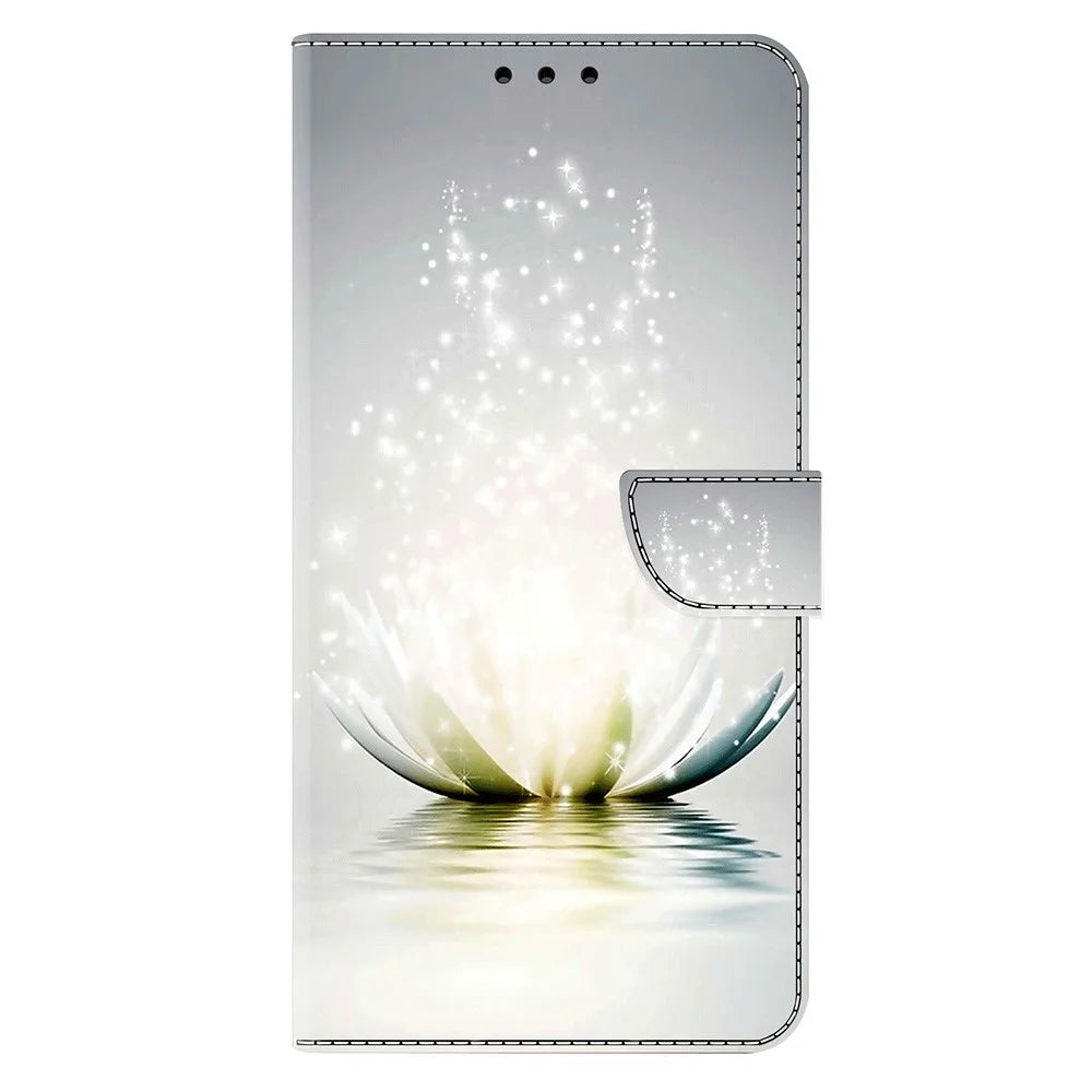 For Samsung Galaxy A16 5G  /  4G Case 3D Pattern PU Leather Wallet Phone Cover with Stand - Lotus - 5