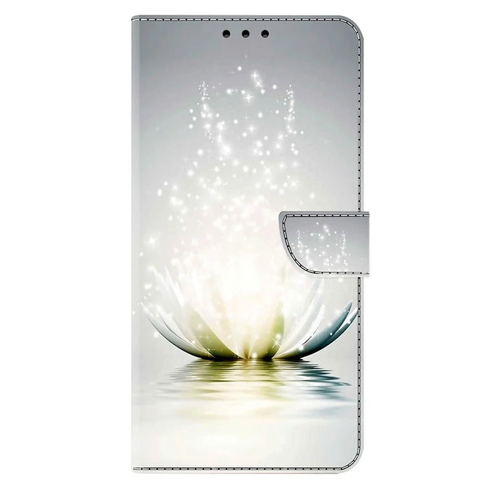 For Samsung Galaxy S25 Case 3D Pattern PU Leather Wallet Phone Cover with Stand - Lotus - 5