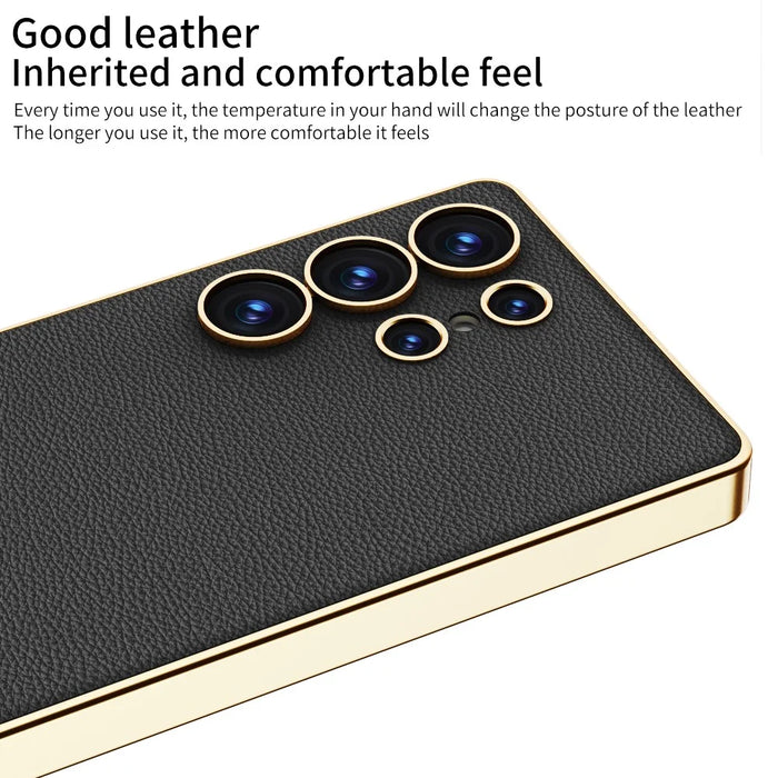 GKK For Samsung Galaxy S25 Ultra Case Electroplating TPU+PC+PU Phone Back Cover - Green - 2