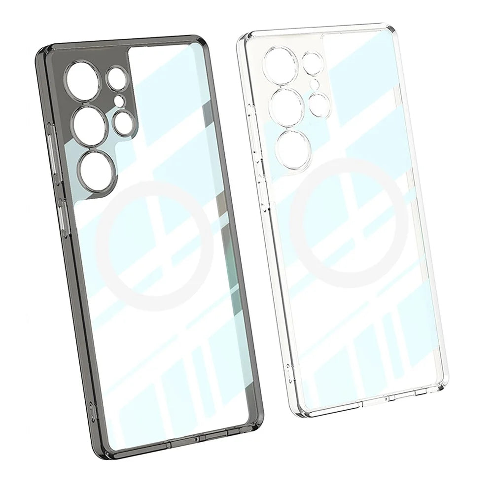 GKK For Samsung Galaxy S25 Ultra Magnetic Case TPU+PC Clear Phone Back Cover - Transparent - 2