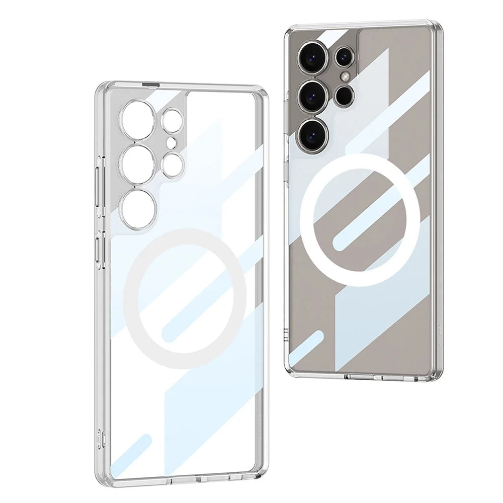GKK For Samsung Galaxy S25 Ultra Magnetic Case TPU+PC Clear Phone Back Cover - Transparent - 6