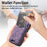 For Nothing Phone (2a) Case Imprinted Pattern Card Holder Kickstand Leather Back Cover - Purple - 6