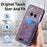 For Nothing Phone (2a) Case Imprinted Pattern Card Holder Kickstand Leather Back Cover - Purple - 7