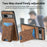 For Google Pixel 7a Case Imprinted Pattern Card Holder Kickstand Leather Back Cover - Brown - 5