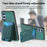 For Samsung Galaxy A54 5G Case Imprinted Pattern Card Holder Kickstand Leather Back Cover - Green - 4