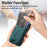 For Samsung Galaxy A54 5G Case Imprinted Pattern Card Holder Kickstand Leather Back Cover - Green - 5