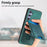 For Samsung Galaxy A54 5G Case Imprinted Pattern Card Holder Kickstand Leather Back Cover - Green - 7