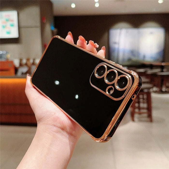 For Samsung Galaxy S25+ Case Electroplated Frame TPU Soft Phone Cover - Black - 2
