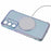 For Samsung Galaxy S25 Magnetic Case TPU Gradient Electroplated Phone Cover - Blue - 4