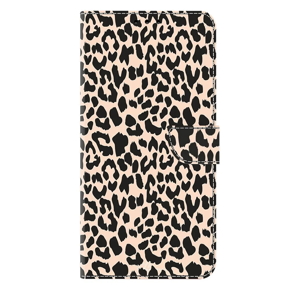 For Samsung Galaxy A36 5G / A56 5G Case Pattern Printed Protective Cover TPU+PU Leather Flip Phone Case - Leopard Print - 5