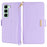 For Infinix Hot 50 4G Leather Wallet Case RFID Blocking Stand Cover with Hand Strap - Purple - 1