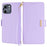 For Infinix Hot 50i 4G Leather Wallet Case RFID Blocking Stand Cover with Hand Strap - Purple - 1