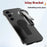 For Samsung Galaxy S24 FE Case Hard PC Frameless Baking Paint Kickstand Phone Cover - Black - 6