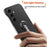 For Samsung Galaxy S24 FE Case Hard PC Frameless Baking Paint Kickstand Phone Cover - Black - 7