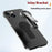 For iPhone 14 Case Hard PC Frameless Baking Paint Kickstand Phone Cover - Black - 6
