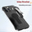 For iPhone 15 Pro Case Hard PC Frameless Baking Paint Kickstand Phone Cover - Black - 3