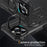 For iPhone 16 Pro Case Compatible with MagSafe Metal Lens Frame Kickstand PC+TPU Mobile Cover - Black - 5