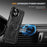 For iPhone 16 Plus Case Compatible with MagSafe Metal Lens Frame Kickstand PC+TPU Mobile Cover - Black - 3