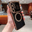 For Samsung Galaxy S25 Ultra Magnetic Case Electroplating Curly Frame TPU Phone Cover Large Window - Black - 2