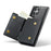 DG.MING M6 Series For Samsung Galaxy S25 Ultra Case Magnetic Wallet PU+PC+TPU Phone Cover - Black - 3