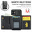 DG.MING M6 Series For iPhone 12 / 12 Pro Case Magnetic Wallet PU+PC+TPU Phone Cover - Black - 6