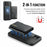 DG.MING M6 Series For iPhone 12 / 12 Pro Case Magnetic Wallet PU+PC+TPU Phone Cover - Black - 7