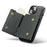 DG.MING M6 Series For iPhone 15 Plus Case Magnetic Wallet PU+PC+TPU Phone Cover - Black - 3